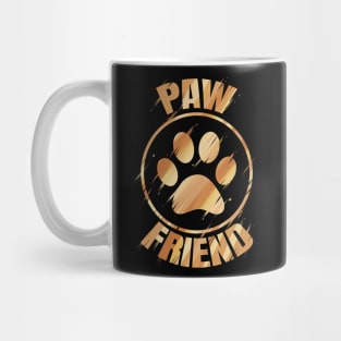 Paw friend logo - the cats and dog lovers Mug